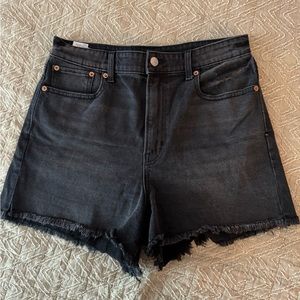 American Eagle black denim shorts